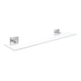 Grohe Start Cube glashylde 530x145mm i krom finish, med et rent og moderne design med glashylde og metalbeslag.