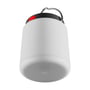 SpectrumLED Lumina Tubo solcellelampe set nedefra med den runde, hvide bund og røde tændknap.