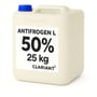 Antifrogen L propylenglykol, 50 % og 25 kg, set mere forfra i en lys dunk med blå skruelåg.