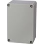 Fibox Euronorm II monteringskasse i lysegrå polycarbonat, med dimensionerne 80 x 120 x 55 mm og IP67-kapsling.