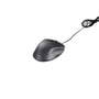 Sort Deltaco Silent Wired Office mus med USB-kabel på hvid baggrund, set fra et skråt vinkel.