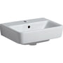 Geberit Renova Plan håndvask, 450x340 mm, hvid standard, hanehul, overløb