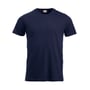 Clique New Classic T-shirt 029360 i navy, str. XL, vist forfra med rund hals og korte ærmer af 100% bomuld.