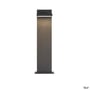 SLV ABRIDOR POLE 60 LED bedlampe set forfra med lige lampehoved, lysstribe og bred monteringsfod.