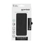 Emballage til Samsung Galaxy A25 5G PU wallet, sort, med FSC-certificering og angivelse af genanvendt materiale.