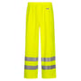 Lyngsøe Rainwear LR52-53 PU-regnbuks i hi-vis gul, størrelse 7XL, vist i fuld længde med brede refleksbånd.