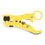 Gul Delock kabelstripper med skære- og avisoleringsfunktion til netværkskabler.
