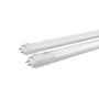 LEDlife SENS120M T8 LED-rør set skråt fra enden, hvor G13-fatningens metalben og sensorhuset ses.