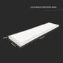 Teknisk illustration af V-Tac 120x30 cm LED panel, der viser dimensionerne 1195mm, 295mm og 29mm.