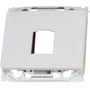OPUS 66, Dataudtag til 1 stk. keystone konnektor (f.eks. Modular 8P8C/RJ45), 1 modul, hvid – Lauritz Knudsen