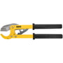 REMS ROS P 75 P rørsaks i gul og sort, designet til plastrør op til 75 mm, med præcisionsklinge.