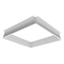 Ansell Lighting skylight indbygningsramme til 600x600 mm loftspaneler, vist som fire samlede stålkomponenter i hvid.
