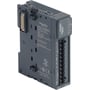 Schneider Electric TM3-modul DI4 med 4 digitale indgange og 4 relæudgange, viser fjederklemmer og mærket med tekniske specifikationer.
