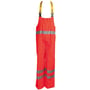 ELKA regnoverall DryZo i hi-vis orange, str. 5XL, med gule seler og refleksstriber på bryst og ben.