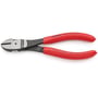 Knipex kraftsidebidetang 7401 på 160mm med røde dyppede greb og poleret hoved, egnet til hård belastning.