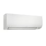 Daikin Nepura Comfora 35-indedel til luft/luft-varmepumpe set skråt fra venstre med luftspjældet synligt.