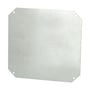 Fibox NEO MPS3232 montageplade i metal, 320 x 320 mm, set forfra med fire monteringshuller.