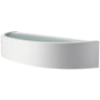 SG Armaturen vægarmatur Curve LED i hvid med en buet form, der udsender lys opad og nedad.