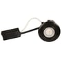 Scan Products Luna Quick Install GU10 downlight i sort, vist fra siden med fokus på tilslutningsmekanisme.