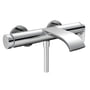 Hansgrohe Vivenis kar-/brusearmatur med 216 mm krom tud, med 1-grebs betjening og S-tilslutninger, vist isoleret på hvid baggrund.