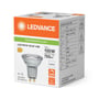 Ledvance-emballage til LED-spot PAR16 med synlige specifikationer, energiklasse E og orange mærkefelt.