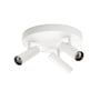 SG Armaturen Tube Micro Trio LED loftlampe i hvid, med 18W og 2700K varmt hvidt lys, med justerbare spots.