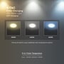Grafik viser V-TAC LED-indbygningspanelets tre lysfarver: varm hvid, neutral hvid og kold hvid.
