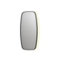 Sanibell SP30 spejl i superellipse form, 50x100 cm, med matsort aluramme og indirekte LED-belysning bagfra.