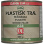 Forsiden af dåsen med Dana Lim plastisk træmasse 638 i natur og tydelig mærkning med 250 g.