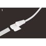 Nærbillede af et vandtæt stik til LEDlife COB LED strip, der viser hvordan strippen tilsluttes separat strømkabel.