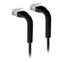 Ubiquiti UniFi Ethernet Patch kabel, 0,3 meter, i sort med fleksible, bootede RJ45-stik og Cat. 6 standard.