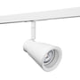 SG Armaturen Zip Zoom Spot LED 6W i hvid montering på 1-faset skinne, med GU10 fatning og DimToWarm.