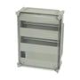 Fibox DIN-skinnekasse EKPE 382813 T-2FSH med transparent låg og plads til 3x14 moduler.