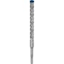 Bosch Hammerbor Plus-7X 16X215mm med fire skær, gråt metalbor med blå spids og SDS plus-skaft.