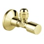 Grohe vinkelventil i messing med Cool Sunrise finish, 1/2" rørgevind og 3/8" udløb med ergonomisk metalhåndtag.