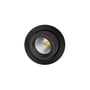 SG Armaturen Junistar Exclusive downlight i sort med 9W, 2700K lysstyrke og en bred 42 graders spredningsvinkel.