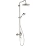 Hansgrohe AXOR Montreux showerpipe med termostat og 240mm hovedbruser i steel-optik og metaludseende.