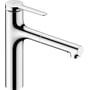 Hansgrohe Zesis M33 køkkenarmatur i blank krom med en ergonomisk L-formet tud og et enkelt greb.