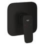 Grohe Cubeo etgrebsbatteri til brus i mat sort finish med et stilrent, firkantet design og et brugervenligt greb.