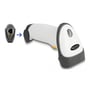 Delock 1D USB-stregkodescanner set bagfra med stikporten vist i et separat udsnit og en pil, der angiver tilslutningen.