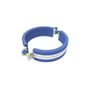 Wavin AS+ rørbøjle i blå PP-materiale til 160 mm rør med M8/M10 gevindtilslutning.