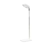 Kobi VERDI V2 plantelys i hvid står alene med rund lampe, teleskopstang og flad fod.