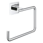 Grohe Start Cube håndklædering i krom metal med blank overflade og 188 mm bredde, vist på hvid baggrund.