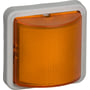 OPUS 74, Signallampe med LED pære (blink eller konstant lys), 230Vac / 50Hz, 1 modul, mørkegrå og gul (industri version) – Lauritz Knudsen