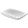Duravit Viu bowle i hvid porcelæn, 60x41,5cm, med elegant firkantet design og WonderGliss overflade.