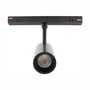 SpectrumLED smart LED-skinnespot på 10 W set forfra, hvor linsen og det runde lampehoved vender mod beskueren.