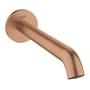 Grohe Essence karudløb i børstet messing warm sunset med 230mm fremspring og vægmontering.