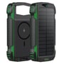 4smarts Rugged TitanPack UltiMag powerbank vist fra front med solpanel og fra siden med magnetisk opladningsflade.