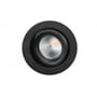 SG Armaturen Junistar Lux downlight i sort med 7W LED, 4000K og 620 lumen, vist med vippefunktion og diffusor.