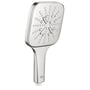 Grohe Rainshower SmartActive 130 Cube håndbruser i børstet stål med 1/2" tilslutning og 130mm hoveddiameter.